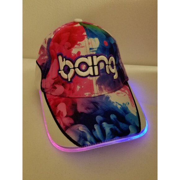 Bang Energy Sports Drink Multicolor Smoke Snapback Baseball Cap Light Up Bill - Picture 3 of 13